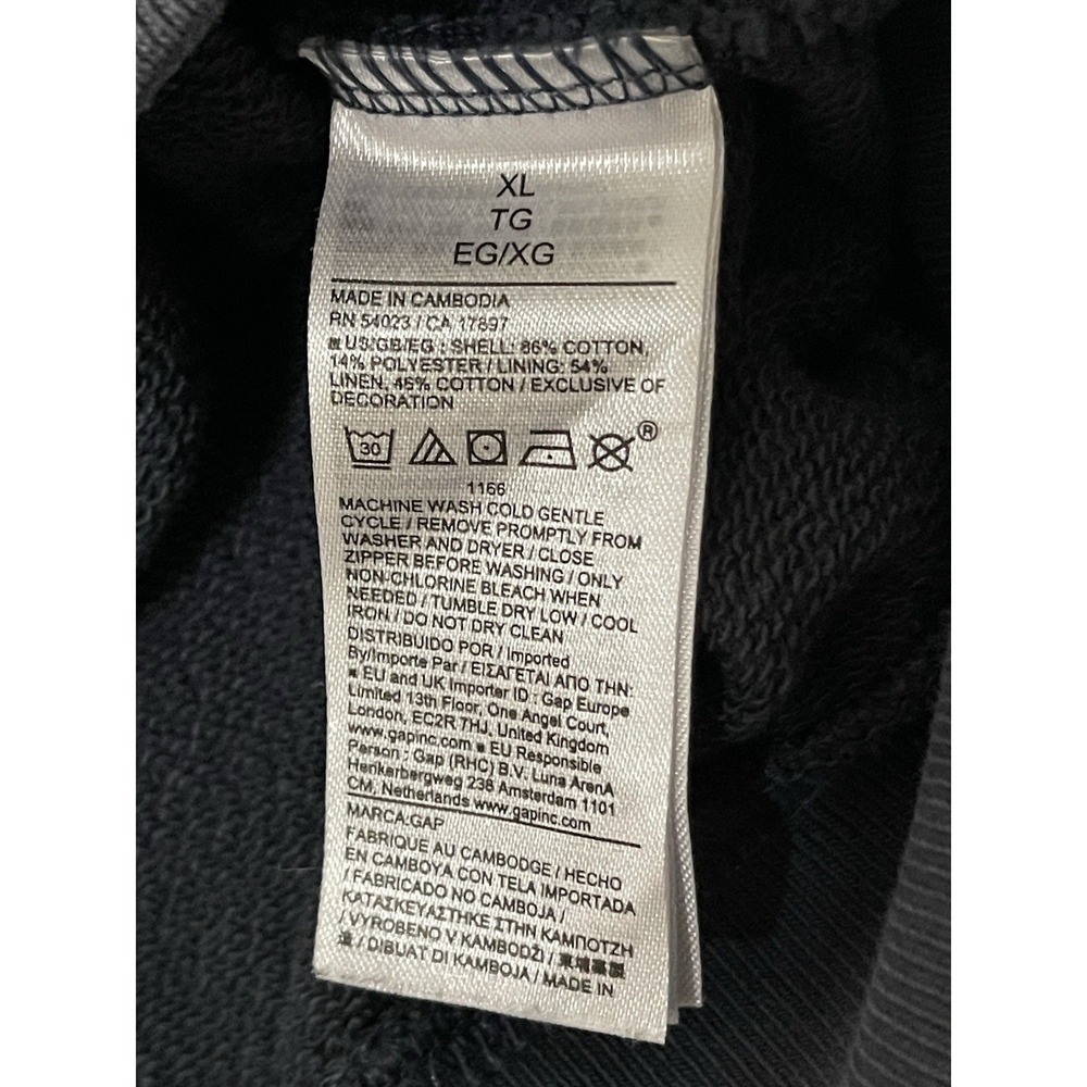 GAP X Malbon Zip Up Hoodie Blue Plaid Lined Hood Men XL Golf Par - Picture 3 of 7